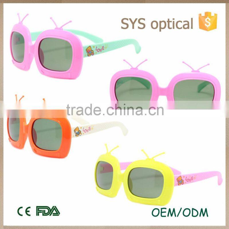 2016 New model goggle-box shape baby sunglasses funny silicon sunglasses