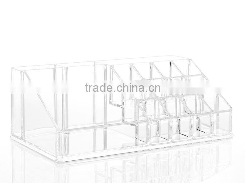 C15 12 Holes Clear Acrylic Cosmetic Jewelry Display Makeup Organiser Box Case Storage Holder