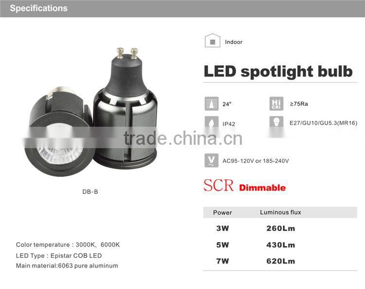 3W5W7W MR16 LED spotlight bulb