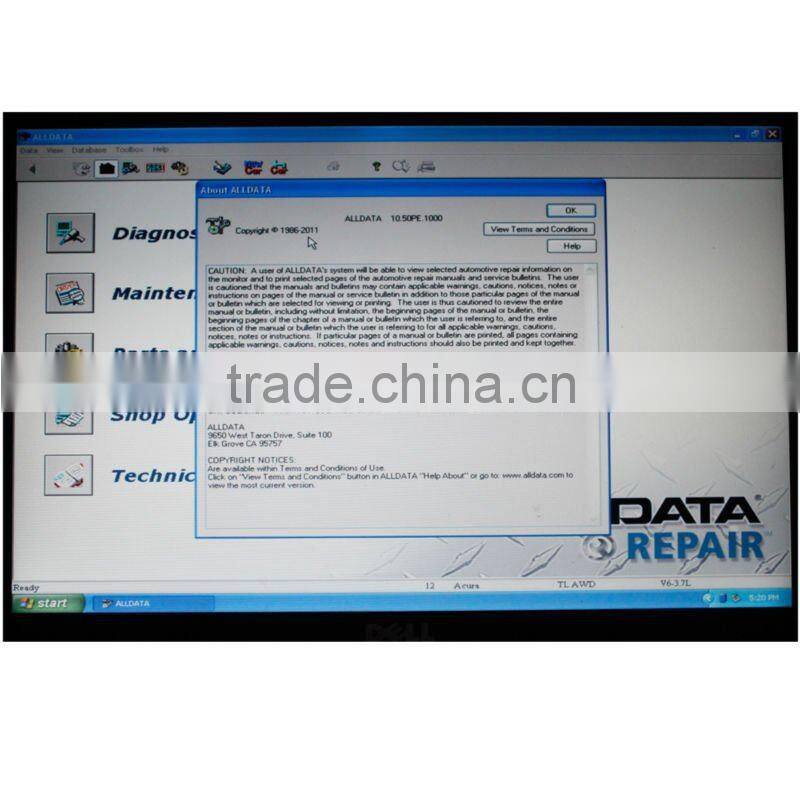 ALLDATA 10.50 2012.Q1 Version with 500G HDD Auto Repair software