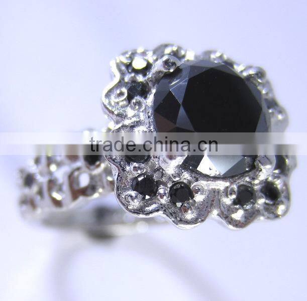 round brilliant cut 925 sterling silver wedding ring