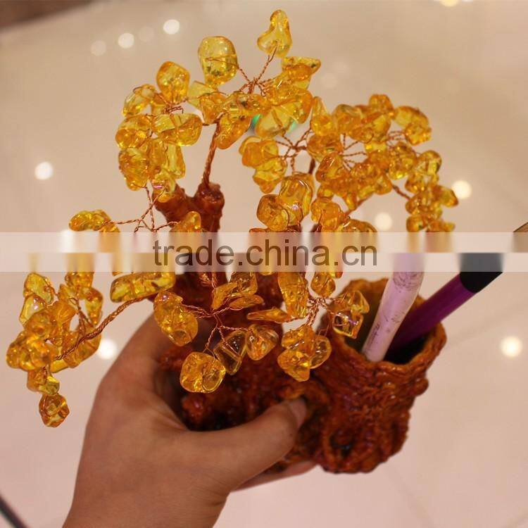 Wholesale natural rock citrine crystal tree