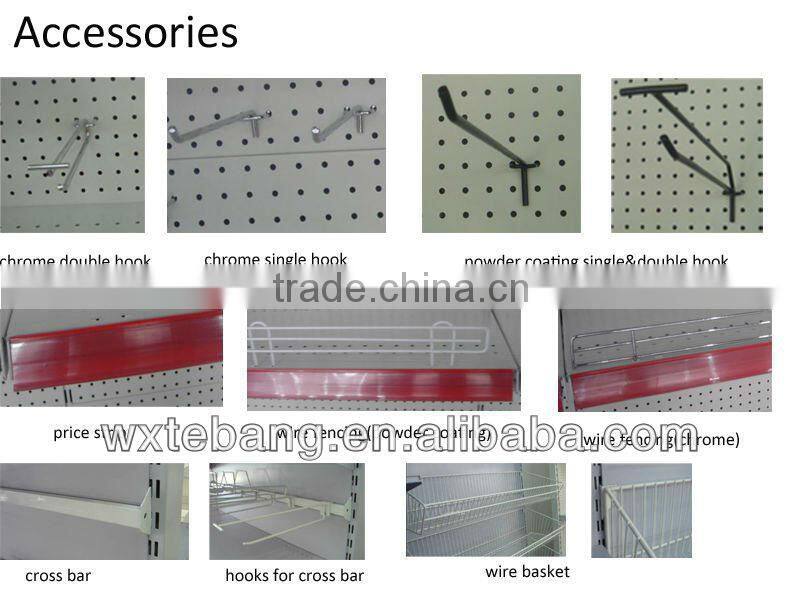 Punch holes back board panel shelf