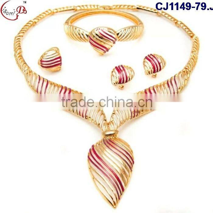 CJ1149-(74-79) different color jewelry gold plating wedding/evening party ladies jewelry set