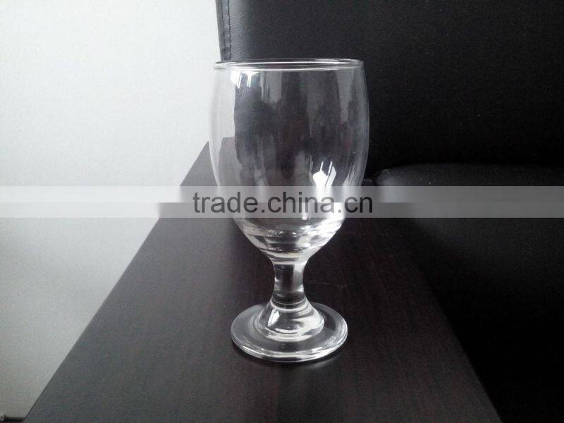 Short stemed machine made cheap price wine glass goblet