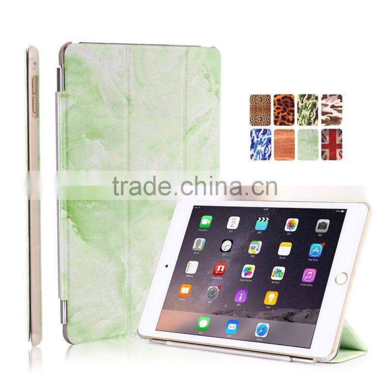 New Arrival Leather For Ipad 6 Magnetic Printed Case
