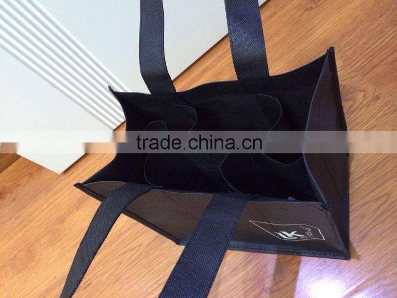 red design non woven wine bag