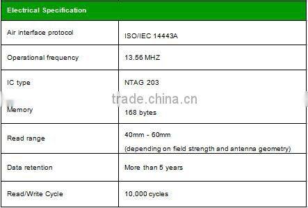 China Product Adhesive Programmable RFID Label Sticker