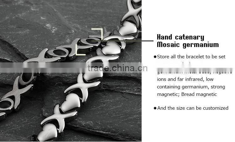 Magnetic treatment titanium bracelets pain germanium, negative ions, far infrared pure titanium bracelets