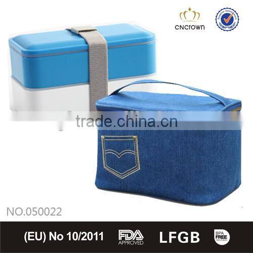 Kids canvas cooler bag with YKK metal zip