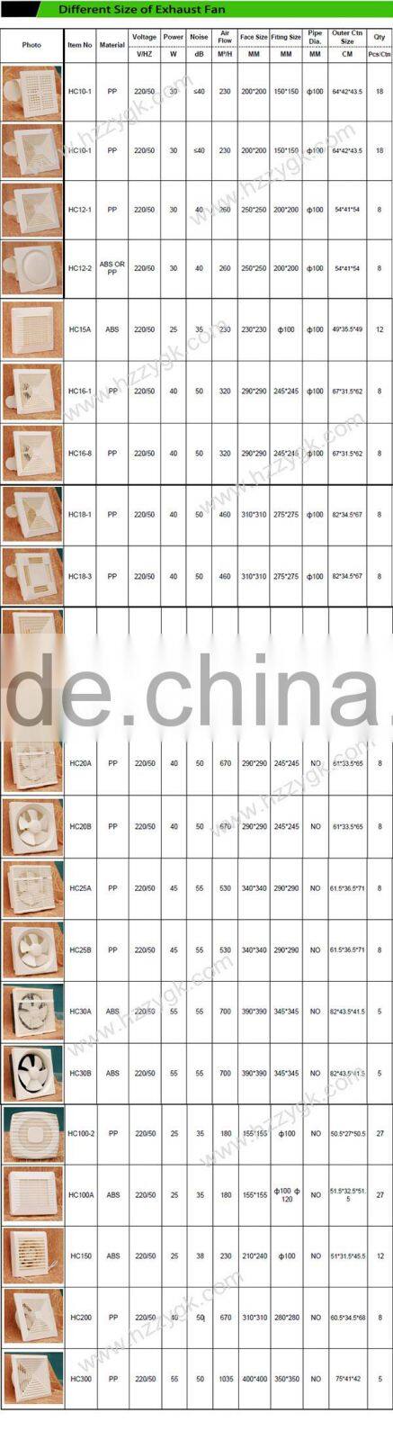 Wholesale Plastic Bathroom Kitchen Ceiling Exhaust Fan / Wall Mounted Remoted Exhaust Fan