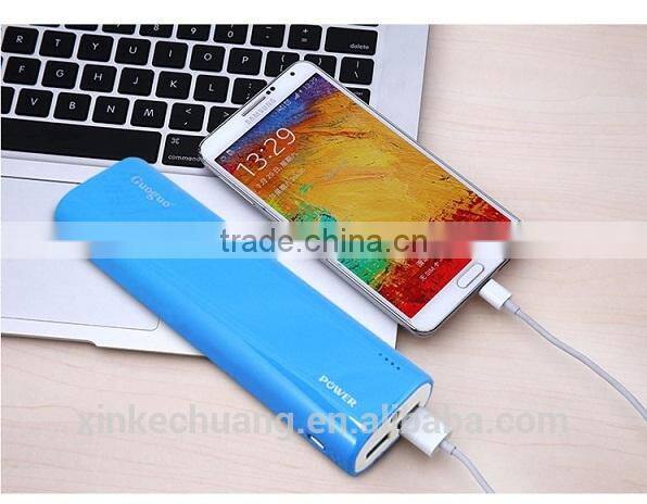 Guoguo LED light 2A output colorful Dual usb portable power bank 14000mah for lenovo p780