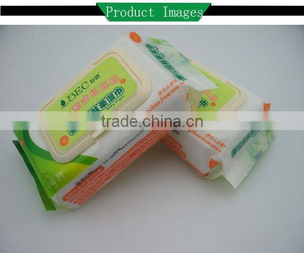 Wholesale baby disposable 80 pcs wet wipes with lid for baby cleaning