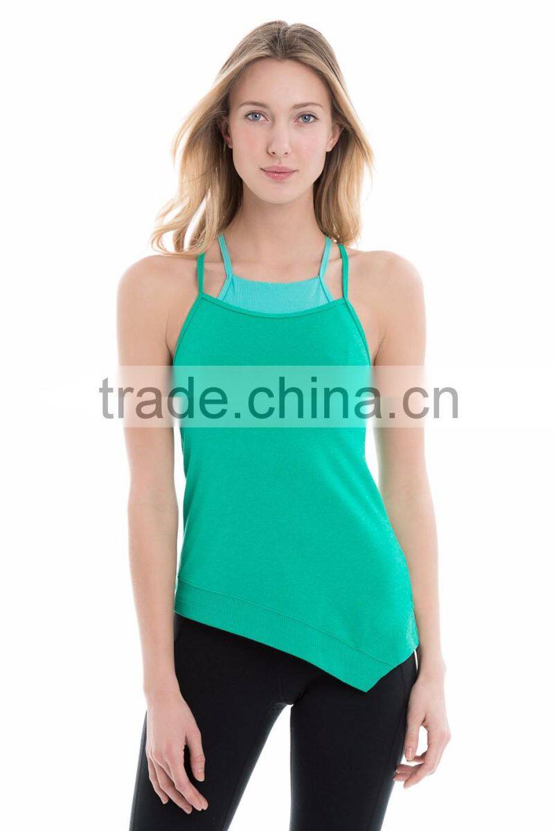 2016 New Arrival Women Fitness Activewear Custom Design Workout Singlet Dry Fit Vest Top