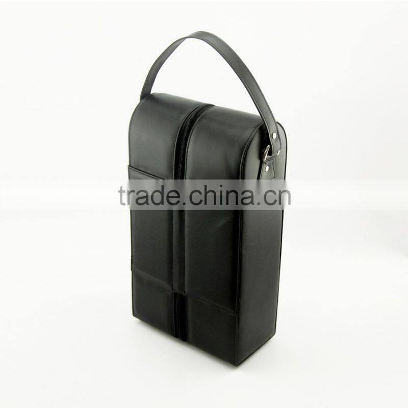 Wholesale Portable Leather Wine Carrier for One Bottle
