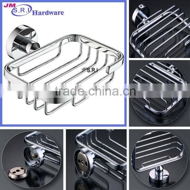 Square shape brass bathroom shower soap basket