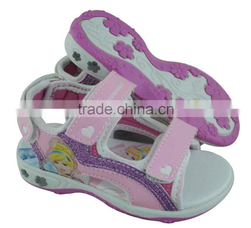 bling 2015 sports girls fancy sandals with flower fairy