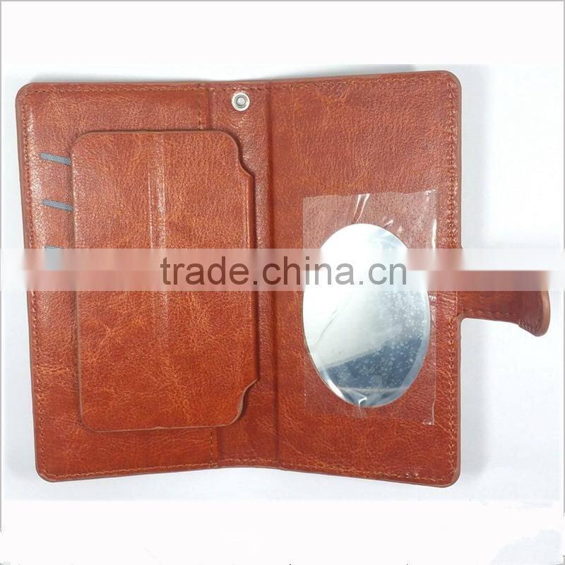 universal flip leather phone cover case bag with mirror for Google Pixel gifts for new years