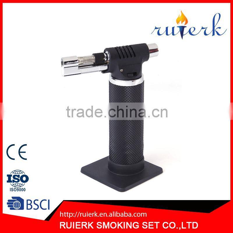 Black Refillable Welding Soldering Butane Gas Kitchen Torch Lighter with Safety Lock EK-802