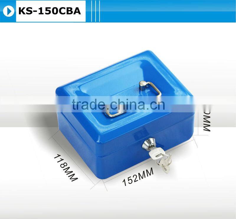 small metal key lock cash safe secutity box