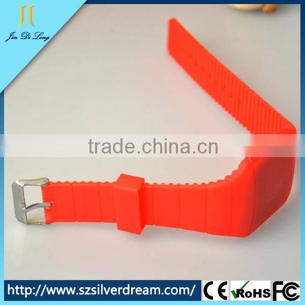 New Custom fashion Led Children Square Silicone Wrist silicone quartz LED Watch