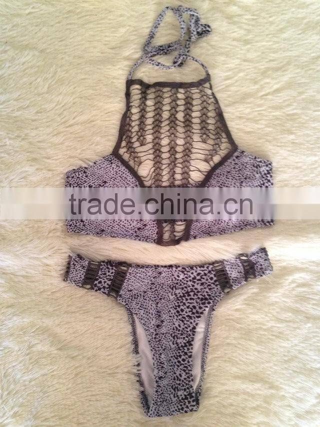 2016 new style Lace straps sexy swimsuit two-piece bikini