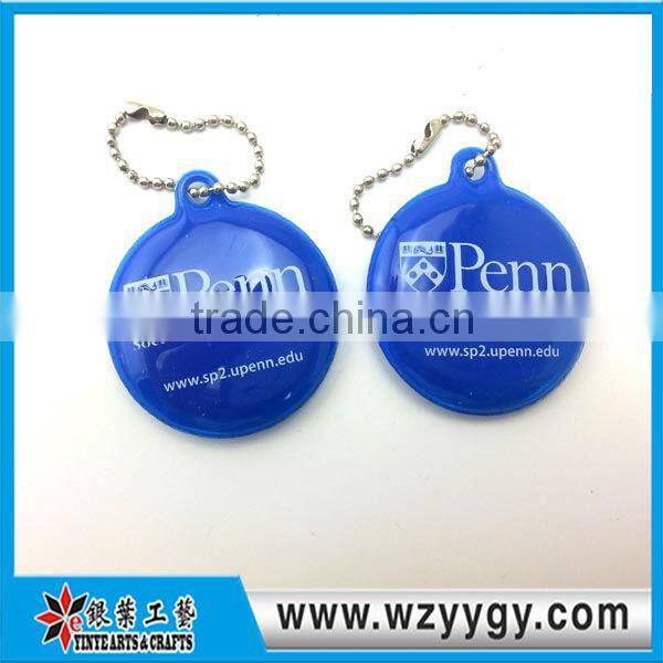 customized Reflective keychain light pvc phone charms