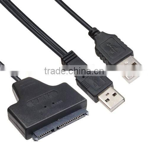 Sidiou Group USB 2.0 to SATA 7+15 Pin Adapter Cable for 2.5" HDD Hard Disk Drive