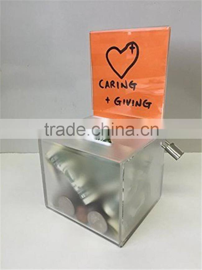 wholesale acrylic cheap donation boxes