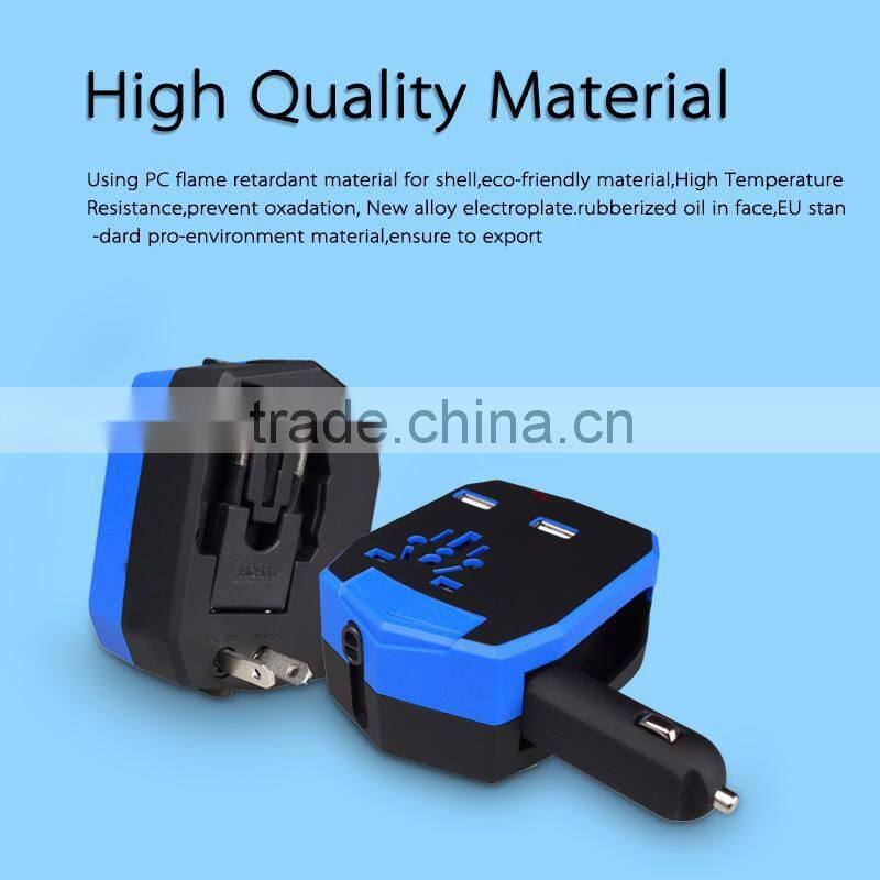 China Alibaba Hot Sale Universal Car Charger with Travel Adaptor and Wall Socket
