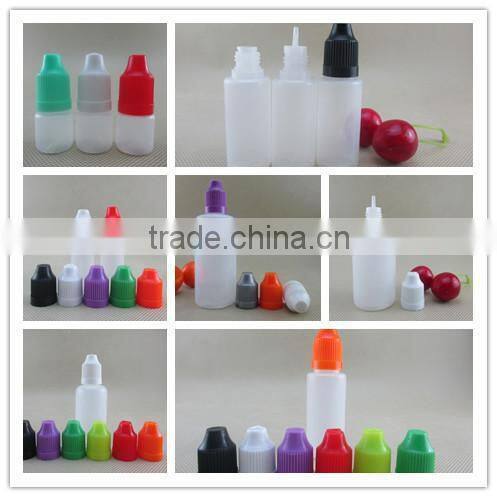 trade assurance supplier 10 ml PE e-liquid dropper bottle for electric cigarette