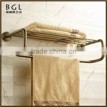 20020-b best selling hot bathroom products zinc alloy bronze bathroom accessory towel shelf