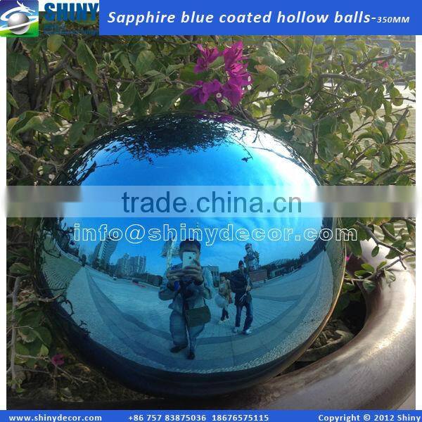 350mm stainless steel hollow ball with blue color
