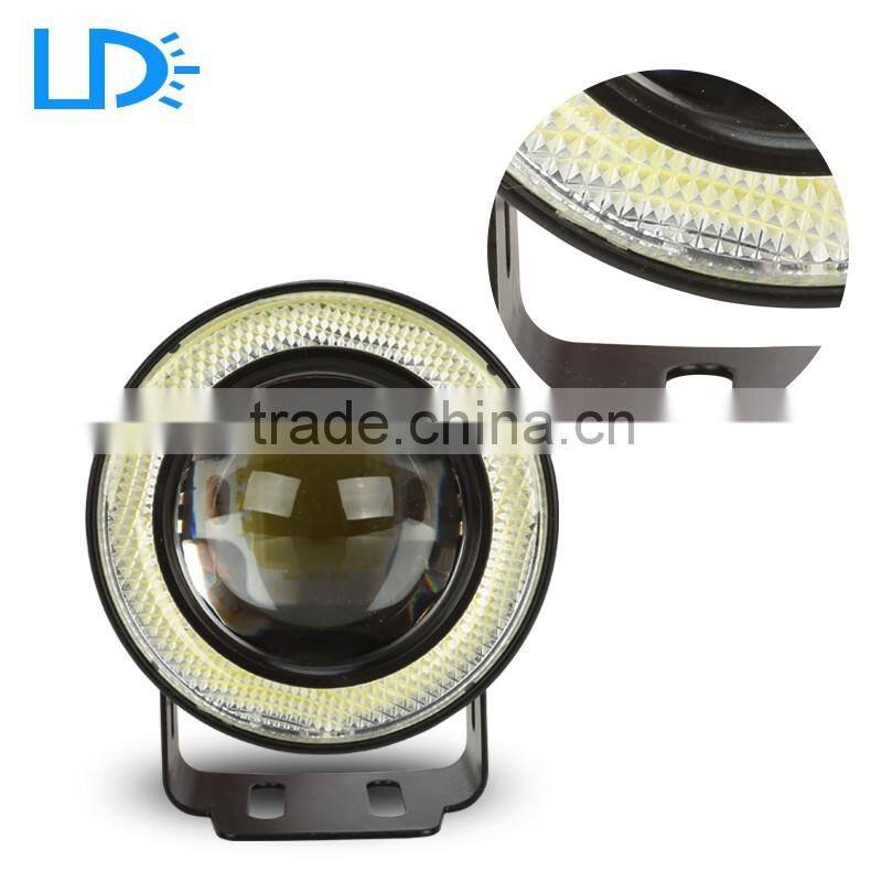 High power 3.0 inch motorcycle led fog light with LED angel eye LED fog lamp for truck