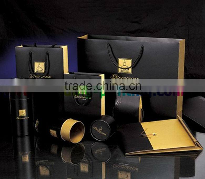 Bespoke Luxury Paper bag with handle shopping bag green and environmental bag