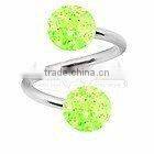 Stainless Steel CZ Gems Twister Piercing Jewelry Earrings Body piercings