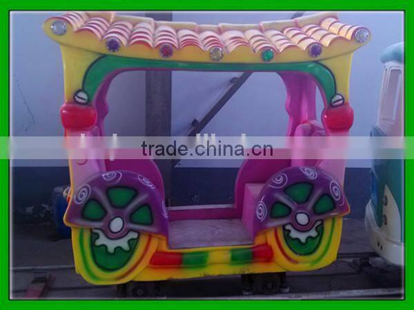 Electric track train with customized track electric kiddie train for sale