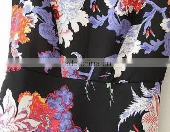 White Polka Dot V-neck Three Quarter Length Sleeve Dress