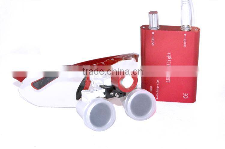 2.5X 3.5X magnification Dentist Surgical Medical Binocular Dental Loupes with LED HeadLight Lamp