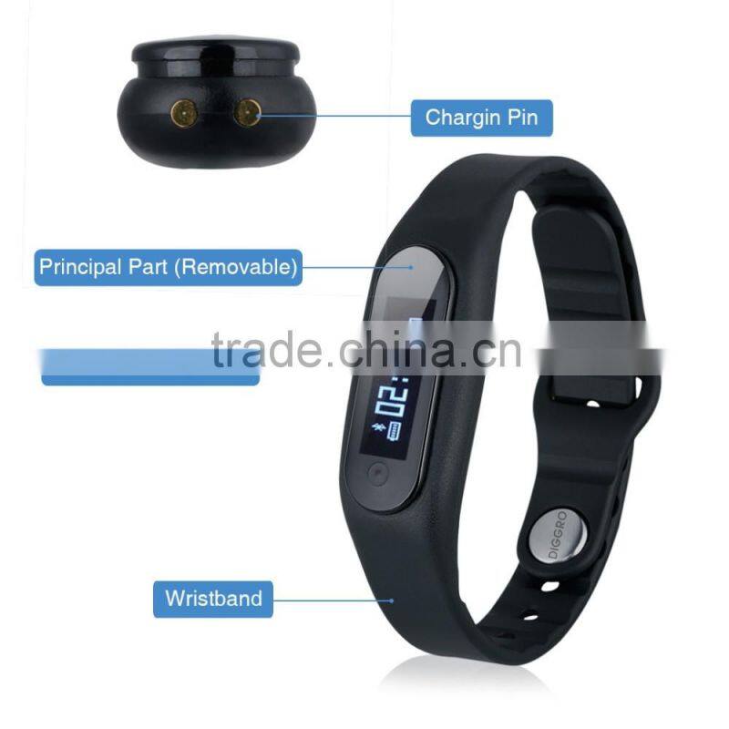 E06 Smart Healthy Bracelet IP67 Waterproof Bluetooth V4.0 Wristband with Remote Capture Compatible for Android and IOS