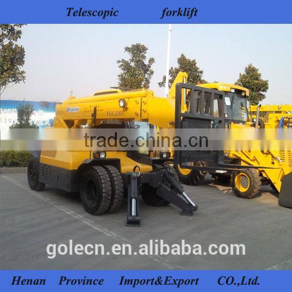 large capacity and higher lifting height diesel telescopic forklift