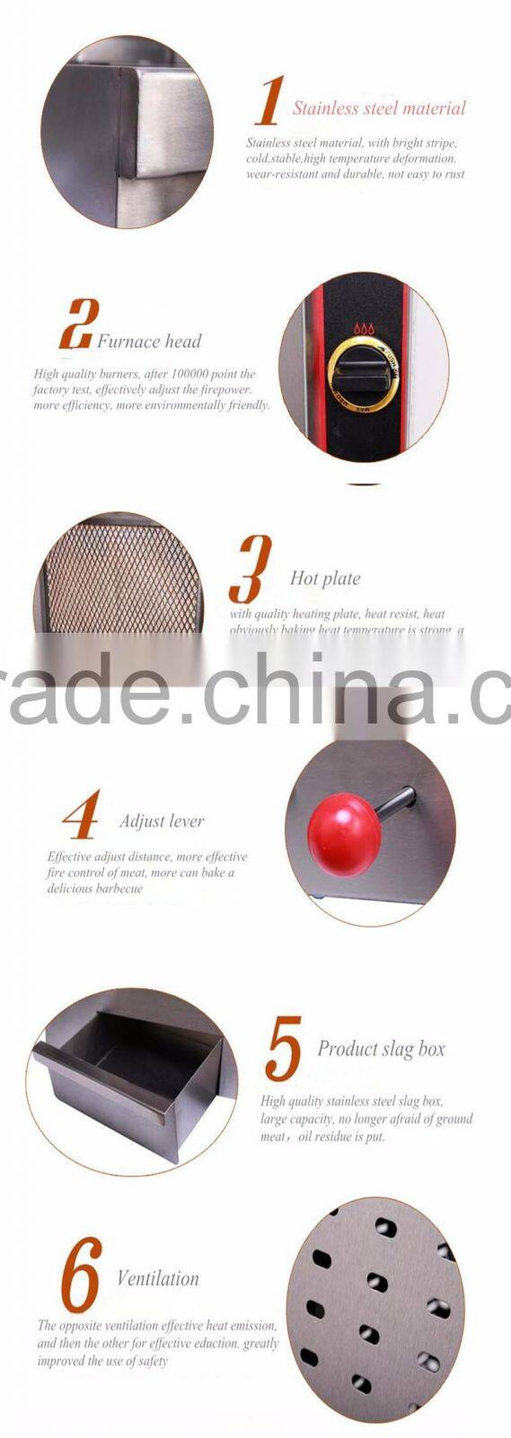 automatic gas electric used gas chicken shawarma machine price, shawarma machine for sale