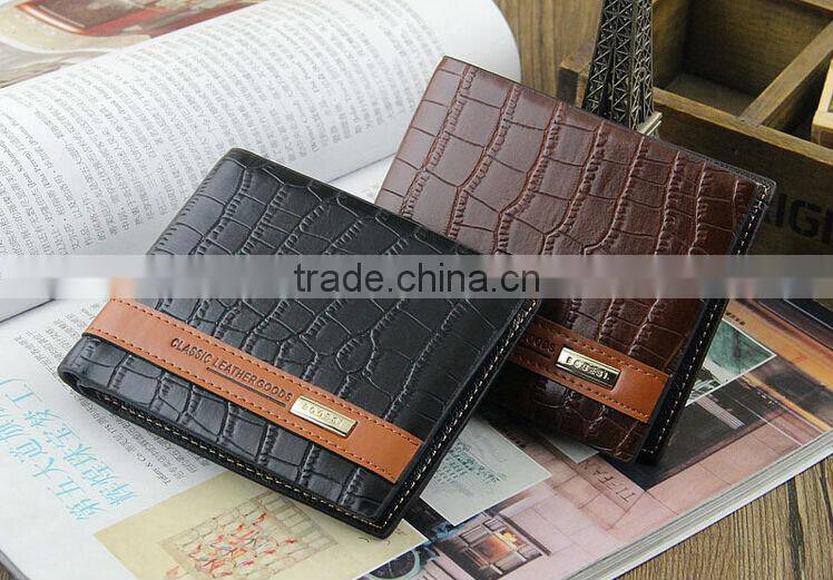As Picture Design New Mens Crocodile Wallet Cheap Genuine Leather Short Mens Wallet Purse China
