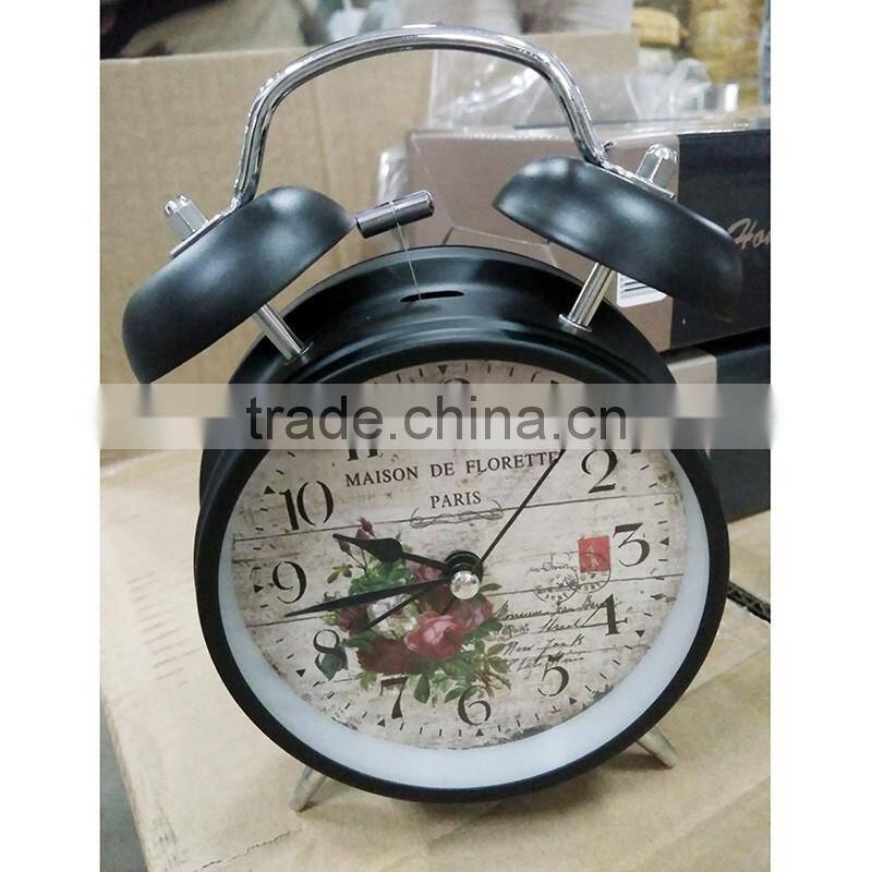 Wholesale Twin Bell Green Alarm Clock/Battery Operated/ Loud Alarm Clock