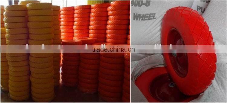 top quality competitive price yellow color flat free 13x4 pu foam tyre 4.00-6