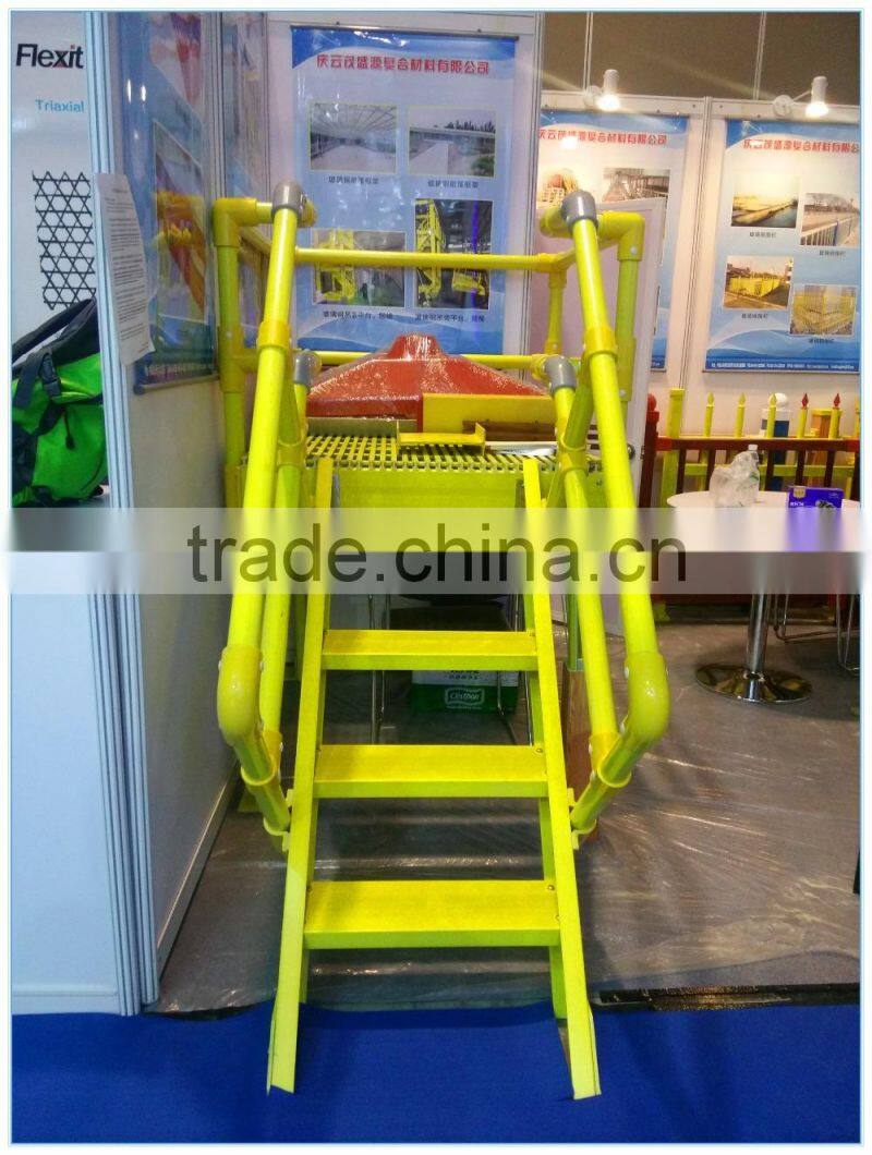 Fiberglass frp Industrial platform ladders