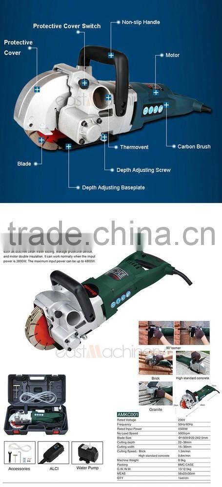 Amsure 4500W Wall Groove Cutting Machine AMKC001, Wall Chaser With Leakage Protector