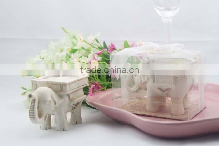 Popular Resin Elephant and bird Tea Light Candle holder as wedding party gifts