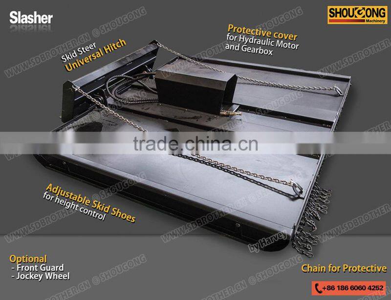 Skid Steer Loader attachments Grass Cutter, Mower