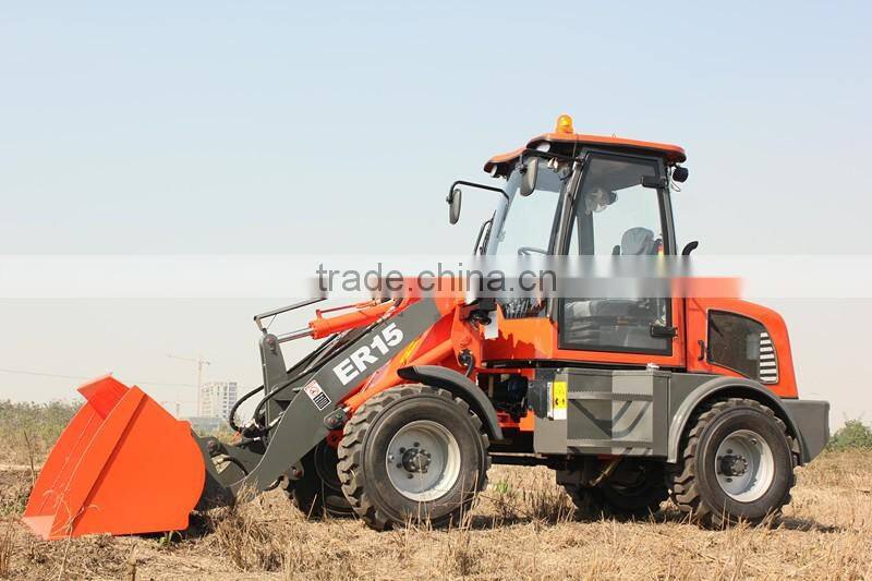Everun Er20 Articulated Small Wheel Loader with Snow Blade
